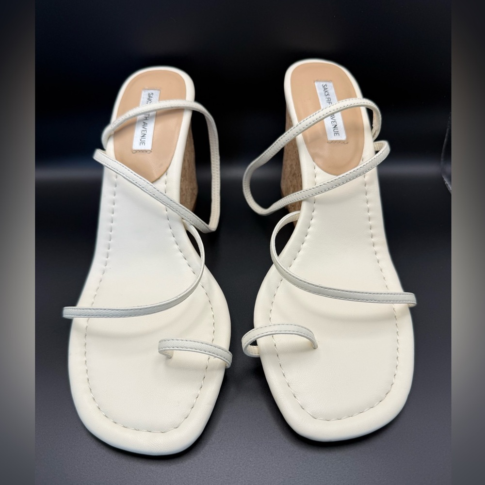 Saks Fifth Avenue Elegant Cream Sandals